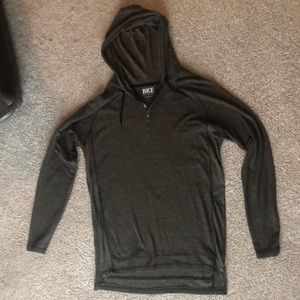 Men’s dark brown BKE brand thin hoodie from Buckle.  Size L.